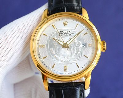 Rolex Datejust YG Case White/YG Face 8215 Movement 40mm 316L Steel 48h Pixiu Watch